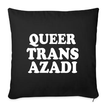 Queer trans azadi - Sofakissenbezug 45 x 45 cm - Schwarz - Vorne