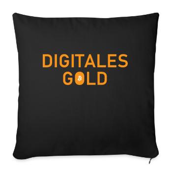 Digital Gold - Sofa pillowcase 17,3'' x 17,3'' (45 x 45 cm) - black - Front
