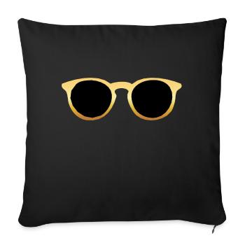 lunette de soleil or 25092 B - Housse de coussin décorative 45 x 45 cm - noir - Devant