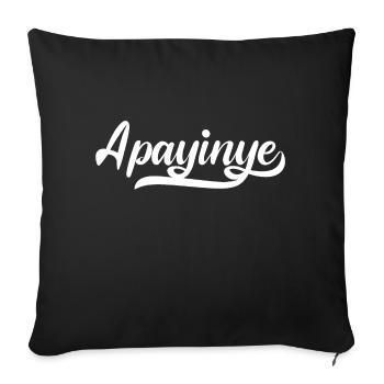 Apayinye - Housse de coussin décorative 45 x 45 cm - noir - Devant