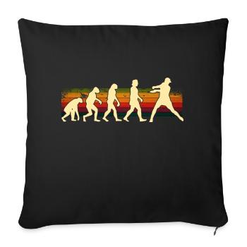 Disc Golf Disc Golfer Evolution Sport - Housse de coussin décorative 45 x 45 cm - noir - Devant