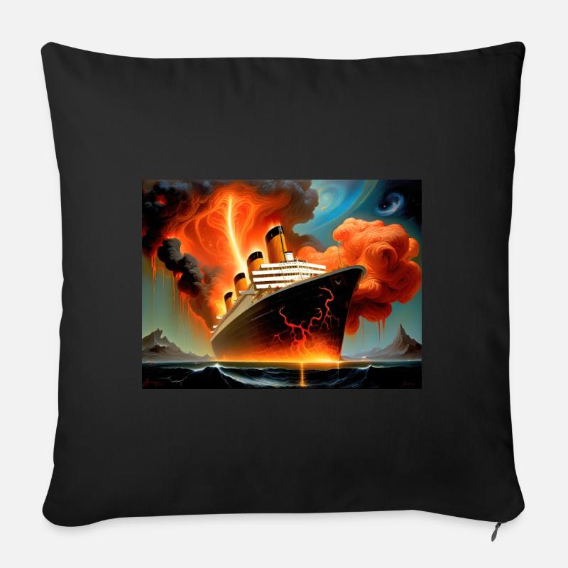 Zorn der Natur #11 - Sofakissenbezug 45 x 45 cm - Schwarz