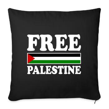 Free palestine - Housse de coussin décorative 45 x 45 cm - noir - Devant