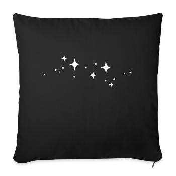 Étoiles scintillantes Étoiles scintillantes - Housse de coussin décorative 45 x 45 cm - noir - Devant