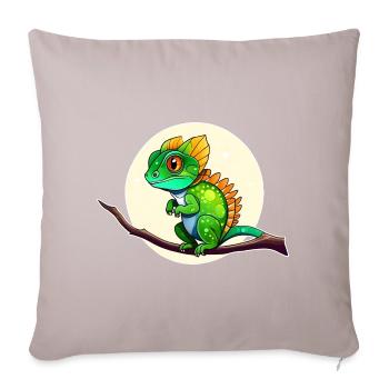 Cute little lizard - Sofa pillowcase 17,3'' x 17,3'' (45 x 45 cm) - light taupe - Front