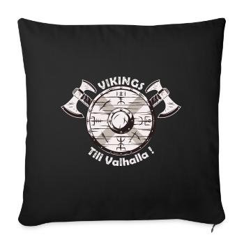Vikings Jusqu’au valhalla - Housse de coussin décorative 45 x 45 cm - noir - Devant