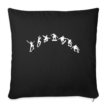 Snowboard Snowboardfahrer Geschenk Snowboardsport - Sofakissenbezug 45 x 45 cm - Schwarz - Vorne