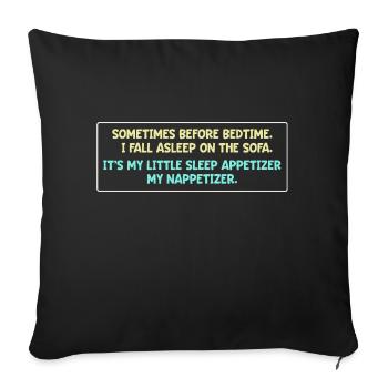 Nap Napetizer Bedtime Canapé-lit Nap - Housse de coussin décorative 45 x 45 cm - noir - Devant