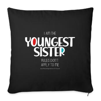 Sœur cadette - Housse de coussin décorative 45 x 45 cm - noir - Devant