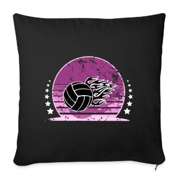 Volley-ball - Housse de coussin décorative 45 x 45 cm - noir - Devant