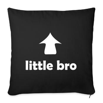 For the little brother - Sofa pillowcase 17,3'' x 17,3'' (45 x 45 cm) - black - Front