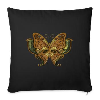 Superbe papillon élégant. - Housse de coussin décorative 45 x 45 cm - noir - Devant
