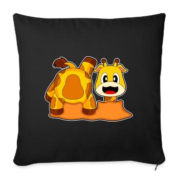 Giraffe Hole - Sofa pillowcase 17,3'' x 17,3'' (45 x 45 cm) - black - Front
