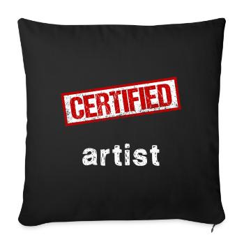 Artist - Sofa pillowcase 17,3'' x 17,3'' (45 x 45 cm) - black - Front