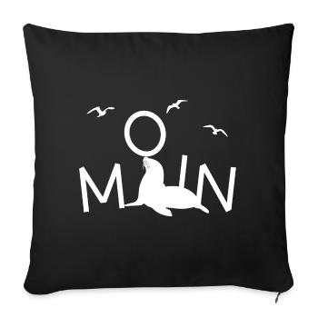 Moin Seal Seagull - Sofa pillowcase 17,3'' x 17,3'' (45 x 45 cm) - black - Front