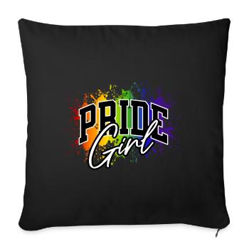 Love Is Love Pride Colors Of Rainbow Equality - Sofa pillowcase 17,3'' x 17,3'' (45 x 45 cm) - black - Front