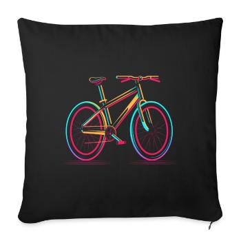 Road Bike 80s Style - Sofa pillowcase 17,3'' x 17,3'' (45 x 45 cm) - black - Front