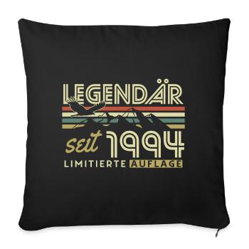 Légendaire Depuis 1994 Vintage Vintage Anniversaire - Housse de coussin décorative 45 x 45 cm - noir - Devant