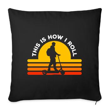 E-Scooter Speed Flitzer - Housse de coussin décorative 45 x 45 cm - noir - Devant