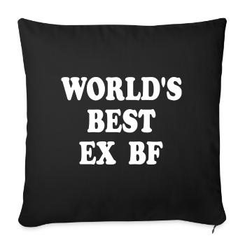 worlds best ex bf - Sofakissenbezug 45 x 45 cm - Schwarz - Vorne