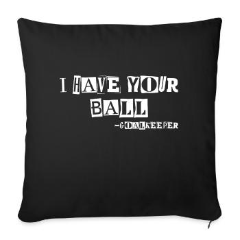 Gardien de but de football Ransom Note - Housse de coussin décorative 45 x 45 cm - noir - Devant