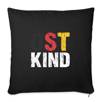 Ost Kind DDR Osten Ossi - Sofakissenbezug 45 x 45 cm - Schwarz - Vorne