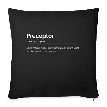 Definition: Preceptor Nurse - Sofa pillowcase 17,3'' x 17,3'' (45 x 45 cm) - black - Front