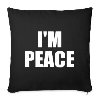 i come in peace i'm peace - Sofakissenbezug 45 x 45 cm - Schwarz - Vorne