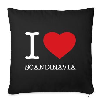J’ADORE LA SCANDINAVIE - Housse de coussin décorative 45 x 45 cm - noir - Devant