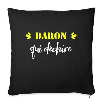 Daron Qui Déchire - Housse de coussin décorative 45 x 45 cm - noir - Devant