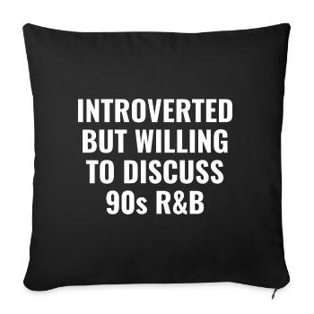 90s 90s Retro Gift - Sofa pillowcase 17,3'' x 17,3'' (45 x 45 cm) - black - Front