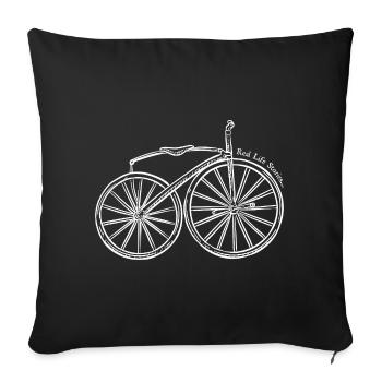 Line Art Bicycle Real Life - Sofa pillowcase 17,3'' x 17,3'' (45 x 45 cm) - black - Front
