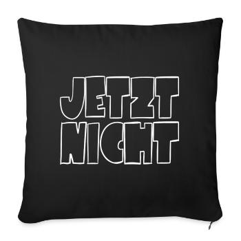 PAS MAINTENANT - Housse de coussin décorative 45 x 45 cm - noir - Devant