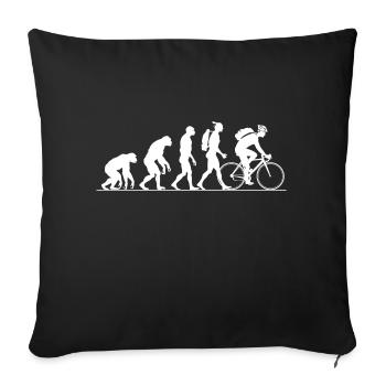 Evolution Radfahren Radfahren Biker Radfahren - Sofakissenbezug 45 x 45 cm - Schwarz - Vorne