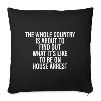the whole country is about to find out what it - Sofa pillowcase 17,3'' x 17,3'' (45 x 45 cm) - black - Front