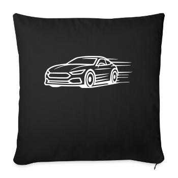 Voiture Voiture Icône - Housse de coussin décorative 45 x 45 cm - noir - Devant