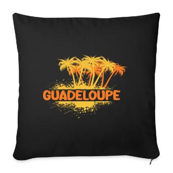 Cadeau pour la Guadeloupe - Housse de coussin décorative 45 x 45 cm - noir - Devant