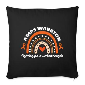 Amps Warrior, Fighting Pain With Strength - Sofakissenbezug 45 x 45 cm - Schwarz - Vorne