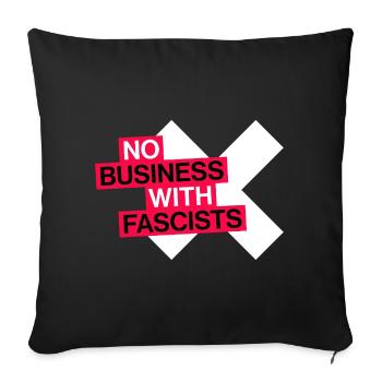 PAS D’AFFAIRES AVEC LES FASCISTES - Housse de coussin décorative 45 x 45 cm - noir - Devant