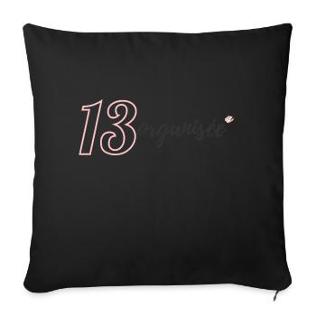 13 organized - Sofa pillowcase 17,3'' x 17,3'' (45 x 45 cm) - black - Front