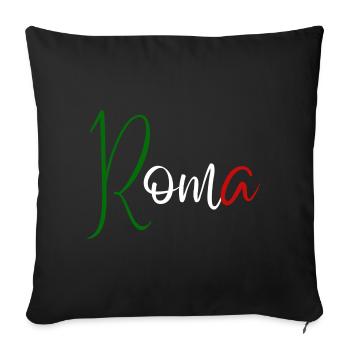 I love Rome, elegant minimalist design - Sofa pillowcase 17,3'' x 17,3'' (45 x 45 cm) - black - Front
