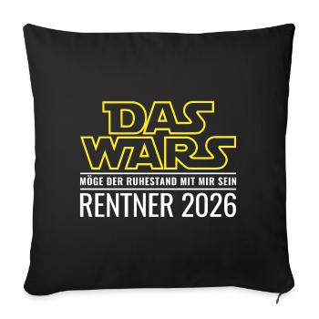 Pensioners 2026 That's it Retirement Pension - Sofa pillowcase 17,3'' x 17,3'' (45 x 45 cm) - black - Front