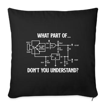 Quelle partie du circuit ne comprenez-vous pas - Housse de coussin décorative 45 x 45 cm - noir - Devant