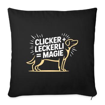 Dog School Dog Lover Dog Trainer - Sofa pillowcase 17,3'' x 17,3'' (45 x 45 cm) - black - Front