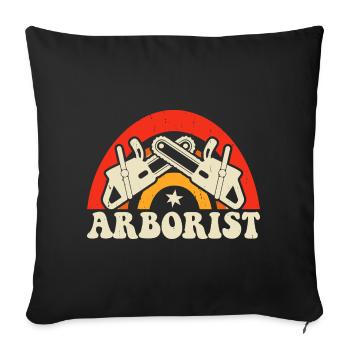 Ébéniste Ébéniste Cadeau Menuisier - Housse de coussin décorative 45 x 45 cm - noir - Devant