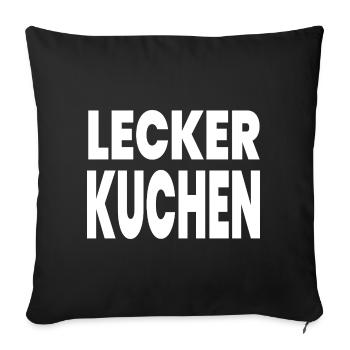 Gâteau - Housse de coussin décorative 45 x 45 cm - noir - Devant