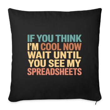 Funny Spreadsheet Designs For Actuary Statistician - Sofa pillowcase 17,3'' x 17,3'' (45 x 45 cm) - black - Front
