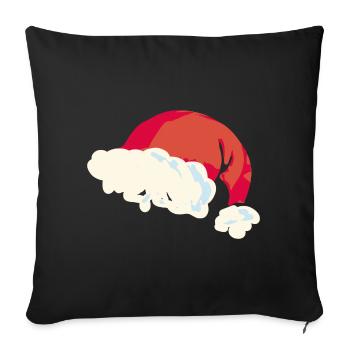 Christmas Santa Hat Flat Design - Sofa pillowcase 17,3'' x 17,3'' (45 x 45 cm) - black - Front