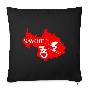 Savoie 73 - Sofa pillowcase 17,3'' x 17,3'' (45 x 45 cm) - black - Front