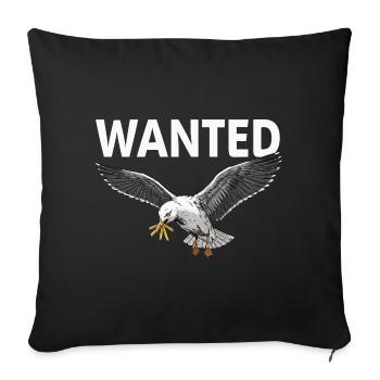 Recherché : Frites Seagull - Housse de coussin décorative 45 x 45 cm - noir - Devant